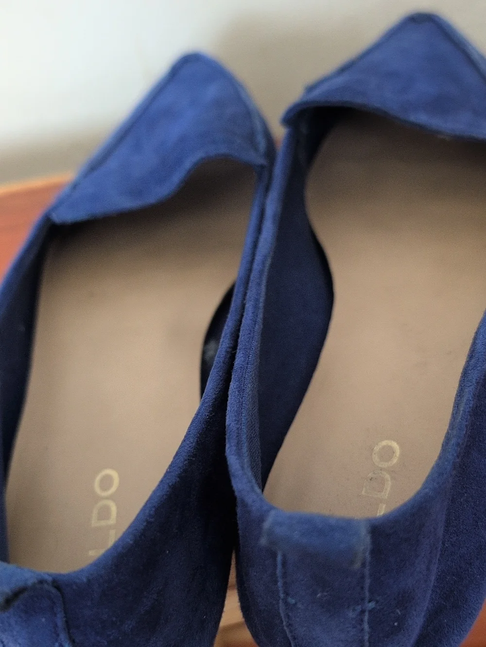 Aldo Blue Suede Loafers Size 7